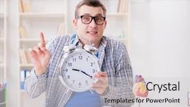  Presentation with medical student - PPT theme with completion time - medical student missing deadlines background and a  colored foreground