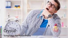  Presentation with medical student - Presentation theme with completion time - medical student missing deadlines background and a light blue colored foreground