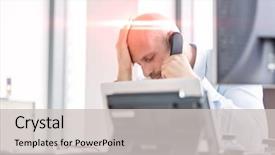  Presentation with hand shake law office - Beautiful PPT layouts featuring completion time - tensed mid adult businessman backdrop and a  colored foreground