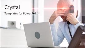  Presentation with tired - PPT theme consisting of completion time - tired mid adult businessman using background and a  colored foreground