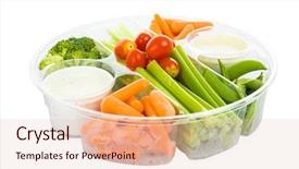  Presentation with dip - Slide set having  background and a  colored foreground