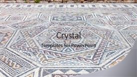  Presentation with mosaic pavement - PPT theme having complex and elaborate roman tessera background and a light gray colored foreground