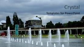  Presentation with complex - PPT theme featuring complex-fountain background and a light blue colored foreground