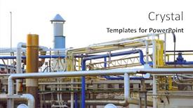  Presentation with pipes - PPT theme enhanced with complex-industrial-pipes-and-ductwork background and a white colored foreground