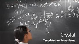  Presentation with equation - Slides with complex mathematics equation on balckboard background and a dark gray colored foreground
