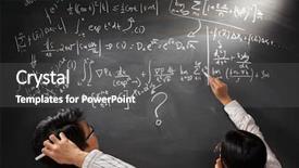  Presentation with equation - PPT theme having complex mathematics equation on balckboard background and a dark gray colored foreground