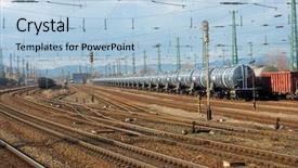  Presentation with trains - Presentation featuring  background and a  colored foreground