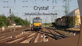  Presentation with vehicle tracking - Presentation theme enhanced with complex railway track system background and a  colored foreground