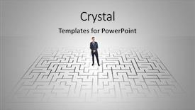  Presentation with solution - Beautiful slide deck featuring complex solutions - elegant businessman looking backdrop and a light gray colored foreground