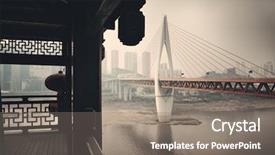  Presentation with architecture urban planning - Slide set consisting of complexes - hongyadong complex with bridge background and a gray colored foreground