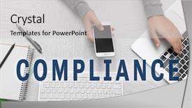  Presentation with compliance - Amazing presentation having compliance rules law concept backdrop and a light gray colored foreground
