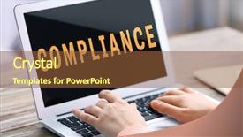  Presentation with compliance - PPT theme consisting of compliance rules law concept background and a  colored foreground