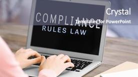  Presentation with compliance - Presentation theme with compliance rules law concept background and a gray colored foreground