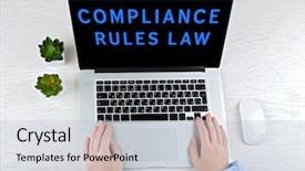  Presentation with compliance - Theme consisting of compliance rules law concept background and a  colored foreground
