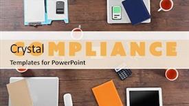  Presentation with compliance - PPT theme consisting of compliance rules law concept background and a coral colored foreground