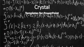  Presentation with blackboard in an abandoned school - Presentation design featuring complicated - school blackboard with formulas background and a dark gray colored foreground