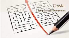  Presentation with way - Presentation design enhanced with complications - stationery drawing the exit way background and a sky blue colored foreground