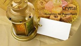  Presentation with gifts - Colorful PPT theme enhanced with compliment - gifts with message tag backdrop and a gold colored foreground