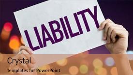  Presentation with light golden lights - Colorful presentation theme enhanced with comply - liability placard with night lights backdrop and a coral colored foreground