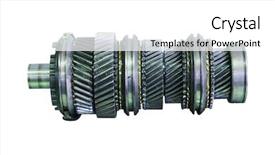  Presentation with automotive - Presentation theme enhanced with component automotive box isolated background and a white colored foreground