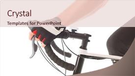  Presentation with hand world hands of jesus - Colorful slide deck enhanced with bike components - hands in gloves on bicycle's backdrop and a lemonade colored foreground