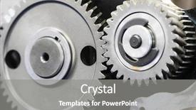  Presentation with engine system diesel - Slides with components tractor - car engine close up background and a gray colored foreground