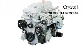  Presentation with engine system diesel - Cool new presentation with components tractor - car engine isolated backdrop and a white colored foreground