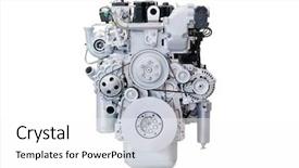  Presentation with car engine - Audience pleasing PPT layouts consisting of components tractor - car engine isolated backdrop and a white colored foreground