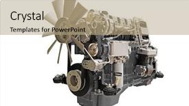  Presentation with tractor - Amazing PPT theme having components tractor - image of an engine isolated backdrop and a coral colored foreground