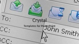  Presentation with internet communication - Cool new presentation design with compose new email message screen backdrop and a light gray colored foreground