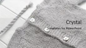  Presentation with knitted clothes - Beautiful presentation theme featuring composer - grey small knitted clothes backdrop and a light gray colored foreground