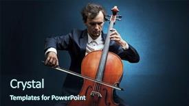  Presentation with cello pen - Presentation theme consisting of composing on cello with nothing background and a  colored foreground