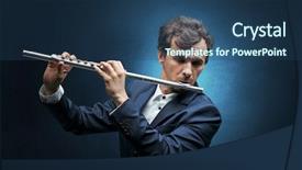  Presentation with lonely - Amazing slide deck having composing on cello with nothing backdrop and a ocean colored foreground