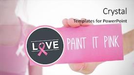  Presentation with breast cancer imaging - Amazing slides having composite image for breast cancer backdrop and a white colored foreground