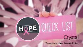  Presentation with breast cancer imaging - Beautiful presentation featuring composite image for breast cancer backdrop and a  colored foreground