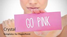  Presentation with breast cancer imaging - Audience pleasing presentation theme consisting of composite image for breast cancer backdrop and a coral colored foreground