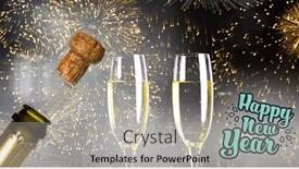  Presentation with fireworks - Amazing theme having composite image of 2017 message against fireworks backdrop and a light gray colored foreground