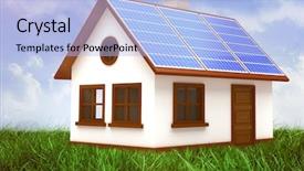  Presentation with composite panels cladding of buildings - PPT layouts enhanced with composite image of 3d house background and a light blue colored foreground