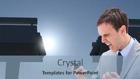  Presentation with broken bridge - Slide set having southern right whale breaching from out of the ocean background and a teal colored foreground