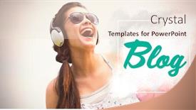  Presentation with blog - Amazing presentation design having composite image of blog text against white background backdrop and a lemonade colored foreground