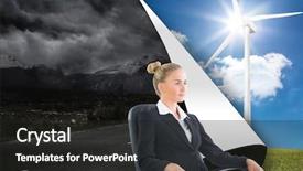  Presentation with composite material black carbon fiber - Amazing slide deck having composite image of blonde businesswoman backdrop and a  colored foreground