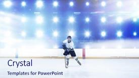  Presentation with hockey - Slides enhanced with composite image of blue spotlight background and a sky blue colored foreground