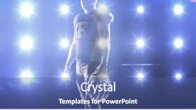  Presentation with football blue - Audience pleasing slides consisting of composite image of blue spotlight backdrop and a ocean colored foreground