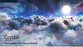  Presentation with coding binary code blue polygonal - PPT theme enhanced with composite image of british flag background and a light blue colored foreground