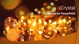  Presentation with christmas lights - PPT theme consisting of composite image of brown parquet against fairy lights at home at christmas time background and a wine colored foreground