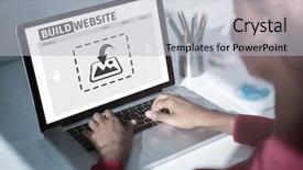  Presentation with build - PPT theme enhanced with composite image of build website background and a light gray colored foreground