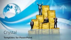  Presentation with blue global - Presentation design enhanced with  background and a  colored foreground