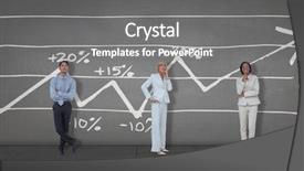  Presentation with black people - Presentation theme enhanced with composite image of business people standing against black wall background and a gray colored foreground