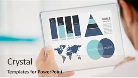  Presentation with digital image - Slide set consisting of composite image of business presentation background and a lemonade colored foreground