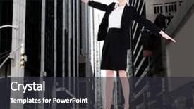  Presentation with supporting - Theme consisting of composite image of business team supporting boss against new york street background and a dark gray colored foreground